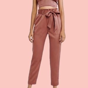 Abercrombie & fitch burnt orange satin pants